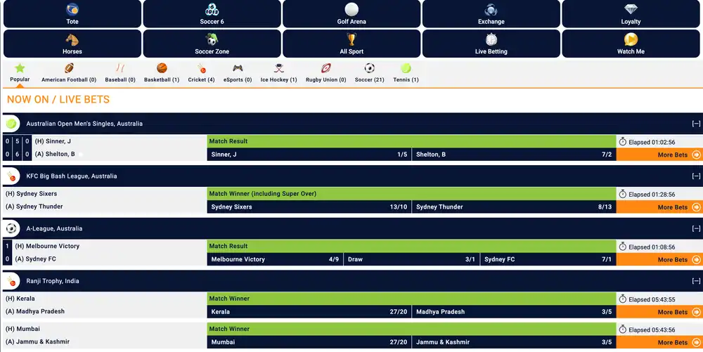 betting at interbet.co.za